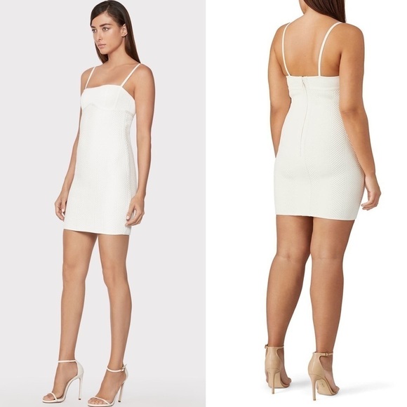 HERVE LEGER Bandage Mini Dress Y2K 90s Stretch Ribbed Knit Sleeveless Bodycon‎ L - Picture 9 of 12